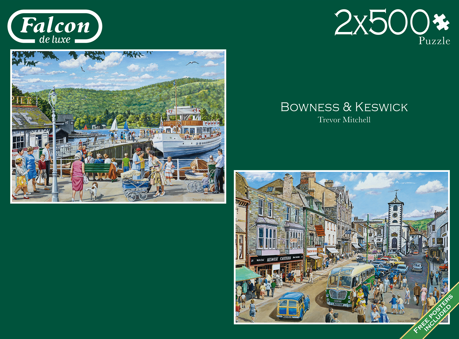 2 x 500 Piece Jigsaw Bowness & Keswick Toys Hobbies