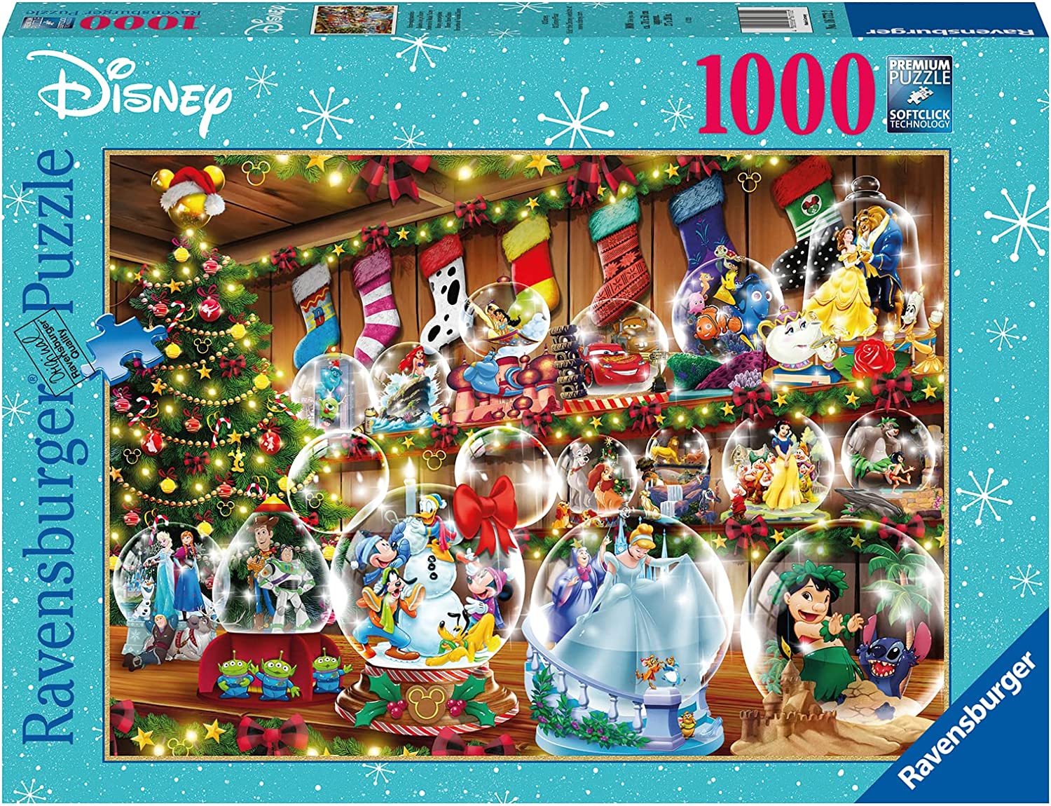 Ravensburger 1000 Piece Jigsaw Puzzle - Disney Snow Globes - Toys Hobbies