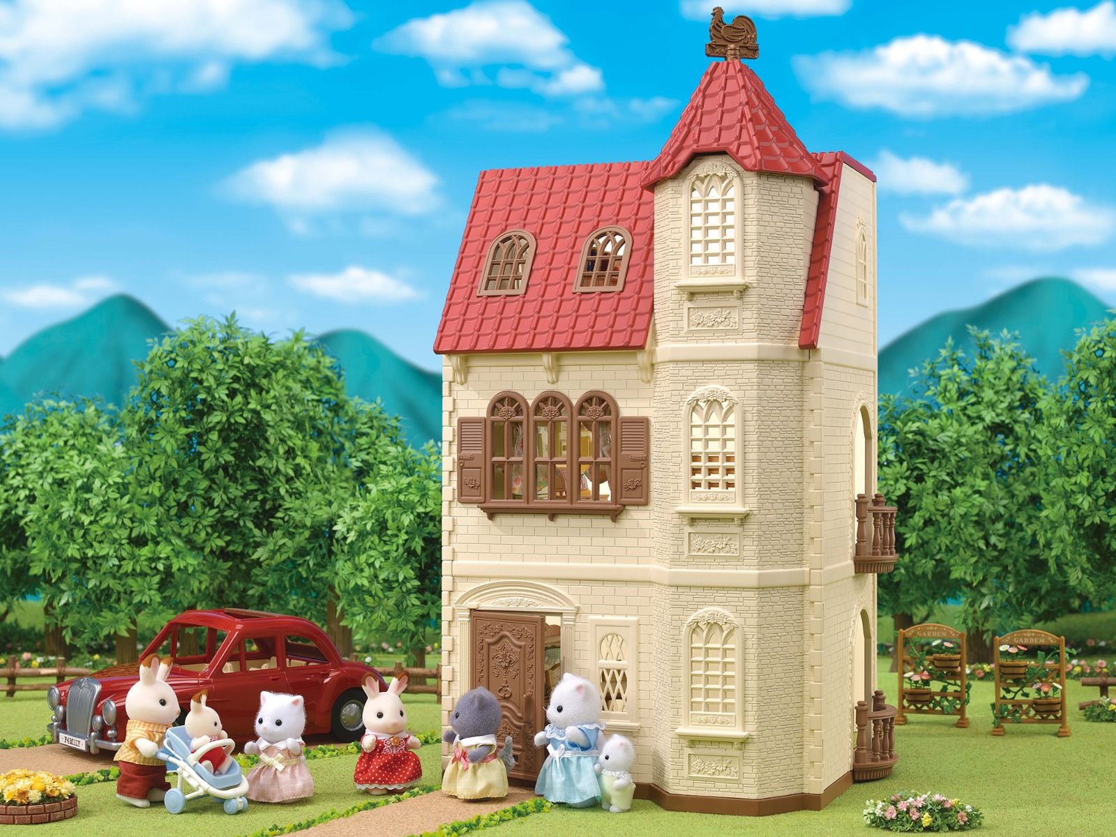 Sylvanian Families Red Roof Tower Home Gift Set 5400