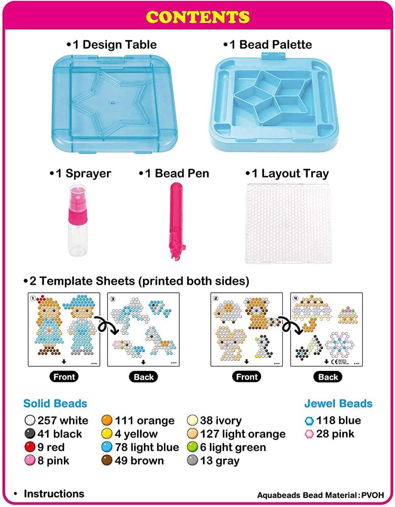 Aquabeads 31588 Fantastic Starter Set with Over 800 Jewel and Solid beads  and pen included