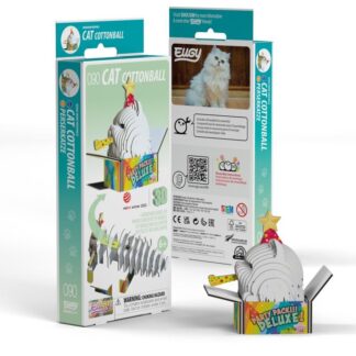Eugy 3D Cardboard Model Kit - Cat Cottonball 090