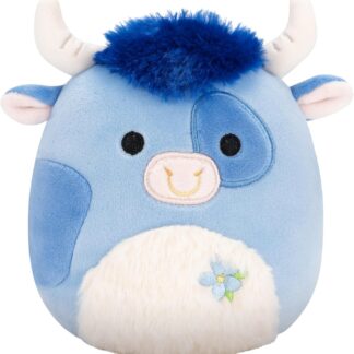 Squishmallows Original 7.5-Inch Bermayeh the Blue Bull - Easter Plush - Official Squishmallows Plush