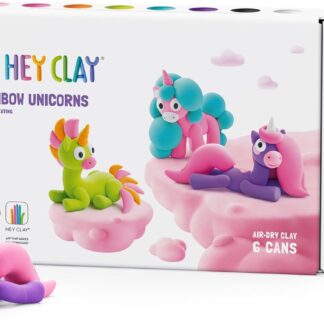 Hey Clay Rainbow Unicorns - 6 Can Set