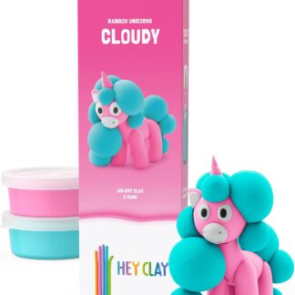 Hey Clay 3 Can Set - Rainbow Unicorns, Cloudy