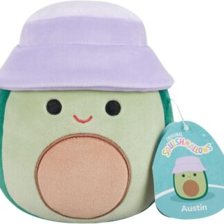 Squishmallows Original 7.5-Inch Austin the Green Avocado with Bucket Hat