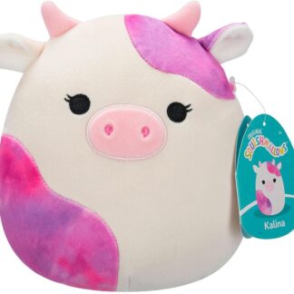 Squishmallows Original 7.5-Inch Kalina the White Cow with Pink Tie-Dye Spots