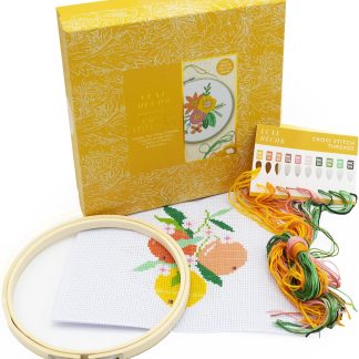Cross Stitch Kit Floral - Luxe Decor