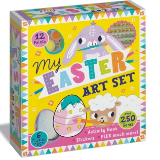 My Easter Art Set – Children’s Activity Set with Paints, Stickers and Plaster Eggs