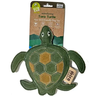 🐢 Tara Turtle – Eco-Friendly Leather Dog Toy MM104