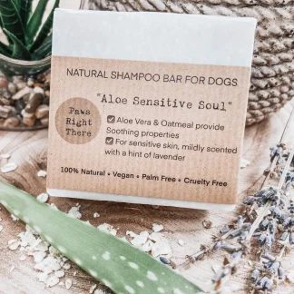 "Aloe Sensitive Soul" Natural Dog Shampoo Bar 80g